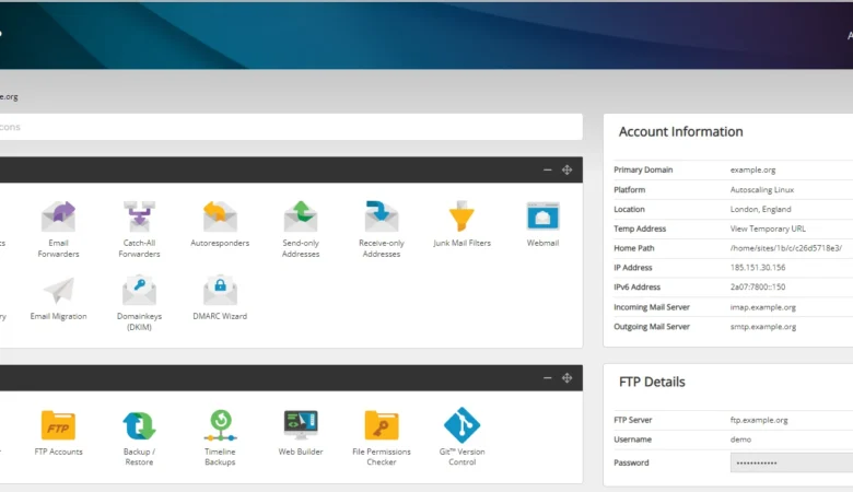 How to login SSD hosting package control panel ?